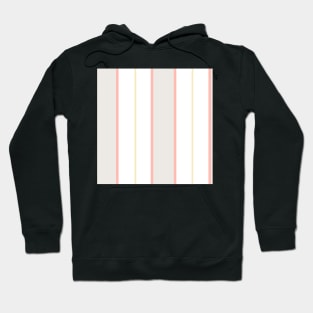 Pattern of white, pastel pink and beige stripes Hoodie